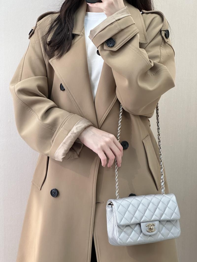 Small Chanel Flap Bag Silver A01116