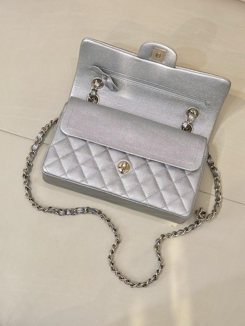 Small Chanel Flap Bag Silver A01117