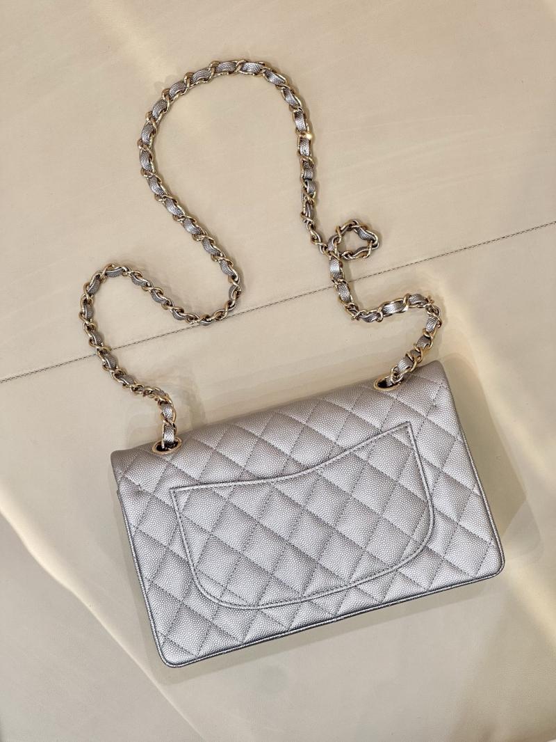 Small Chanel Flap Bag Silver A01117