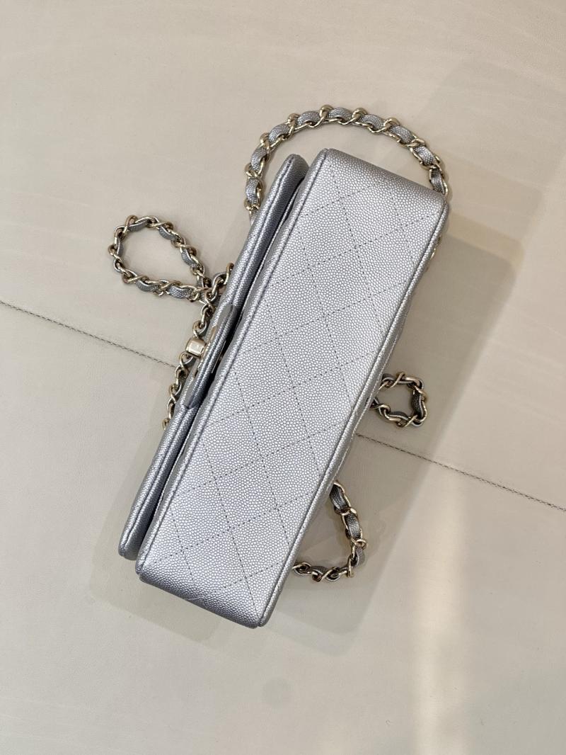 Small Chanel Flap Bag Silver A01117