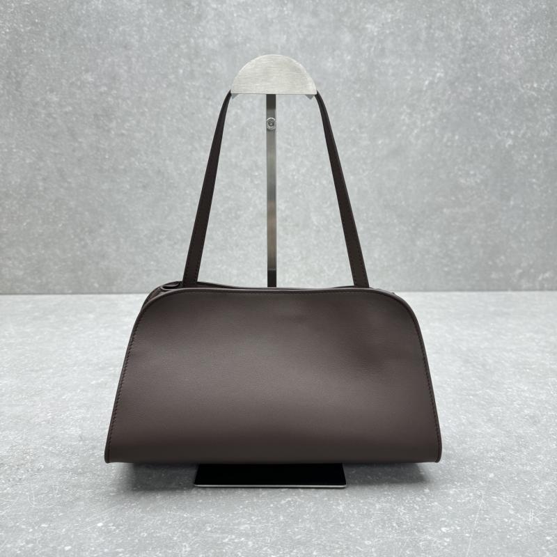 The Row Leather Peggy Clutch Coffee TR1879